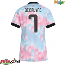 Camiseta Bélgica Kevin De Bruyne #7 Visitante Equipación para mujer Mundial 2026 manga corta